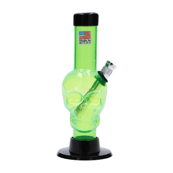 JM Plastics Mini Skull Base Acrylic Bong - 6 in. - Image 12