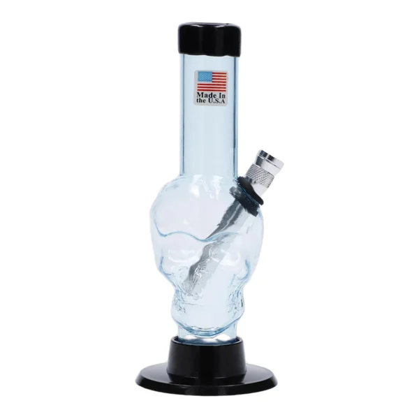 JM Plastics Mini Skull Base Acrylic Bong - 6 in. - Image 14