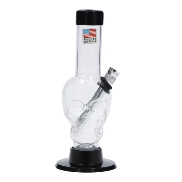 JM Plastics Mini Skull Base Acrylic Bong - 6 in. - Image 16