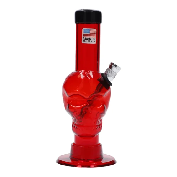 JM Plastics Mini Skull Base Acrylic Bong - 6 in. - Image 17