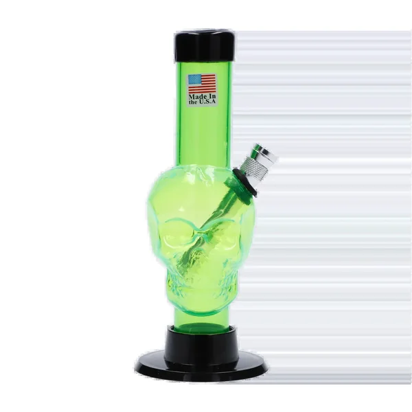 JM Plastics Mini Skull Base Acrylic Bong - 6 in. - Image 4