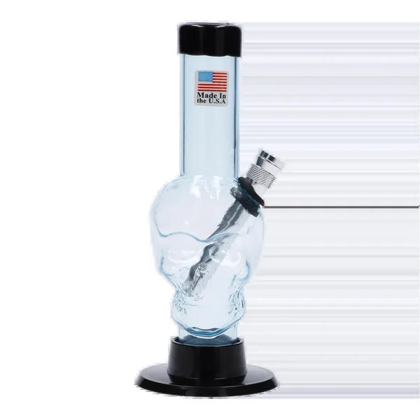 JM Plastics Mini Skull Base Acrylic Bong - 6 in. - Image 5