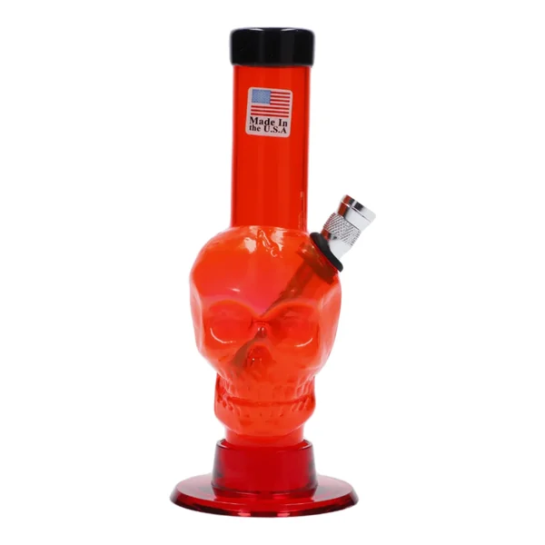 JM Plastics Mini Skull Base Acrylic Bong - 6 in. - Image 7