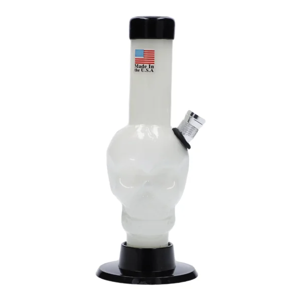 JM Plastics Mini Skull Base Acrylic Bong - 6 in. - Image 9