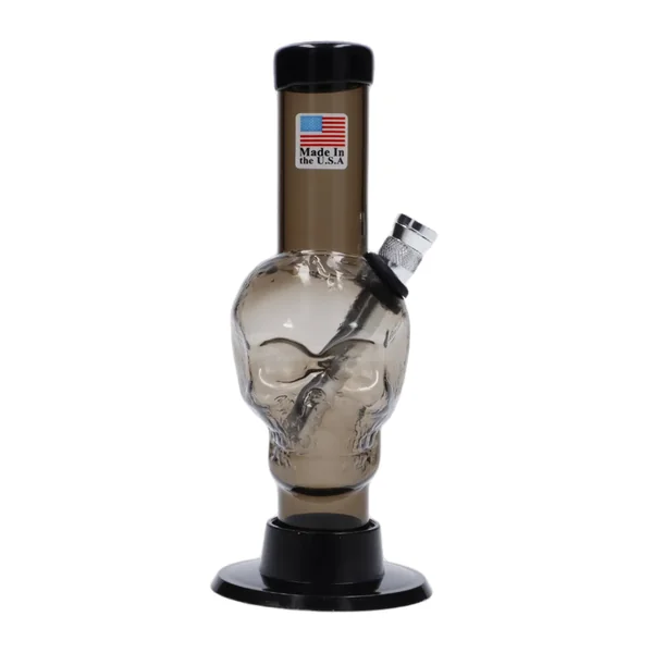 JM Plastics Mini Skull Base Acrylic Bong - 6 in. - Image 10