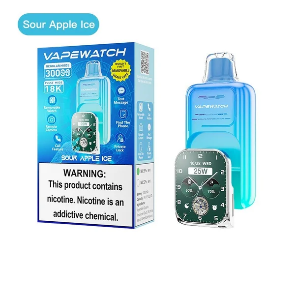 JNR VapeWatch Removable Screen 30K Vape (5%,20ml) - Image 4