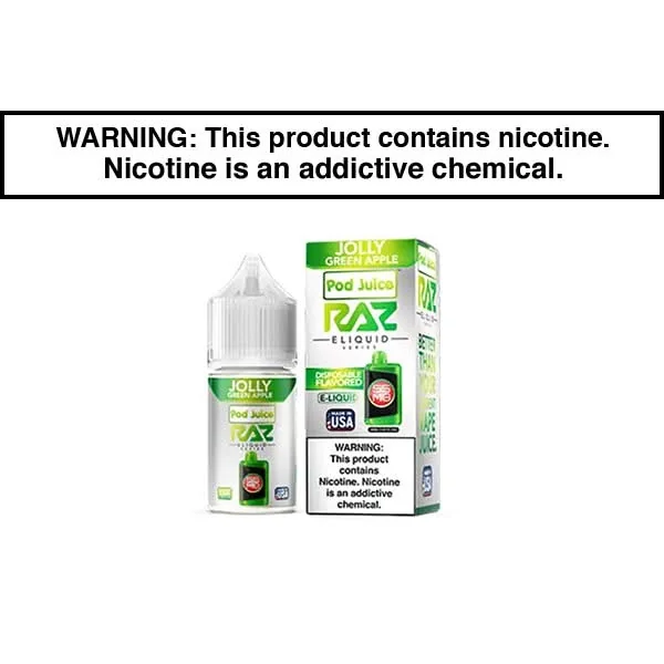 JOLLY GREEN APPLE BY POD JUICE SALTS X RAZ 30ML