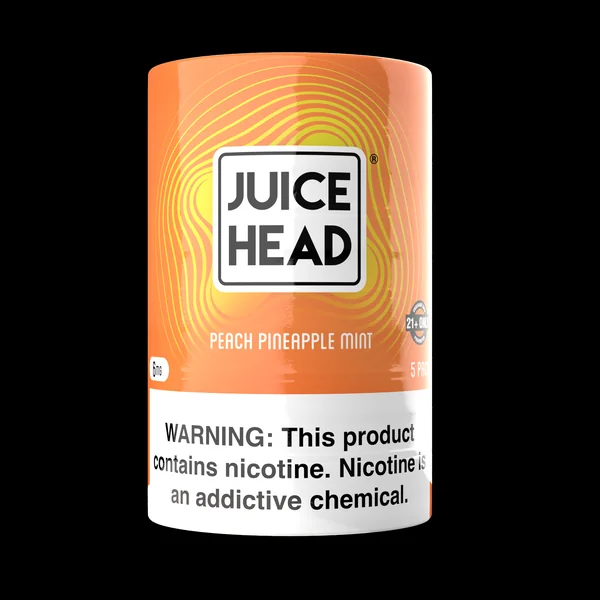 JUICE HEAD POUCHES - Peach Pineapple Mint - 5-Pack