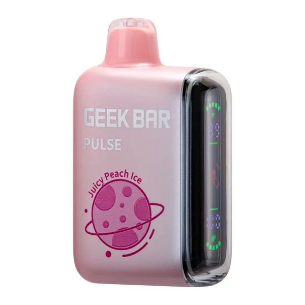 Juicy Peach Ice Geek Bar Pulse - Vaperushusa Online Vape Store