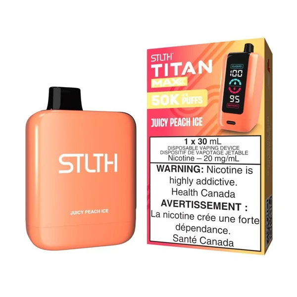 Juicy Peach Ice STLTH Titan Max | Up to 50K Puffs - VapeLoft