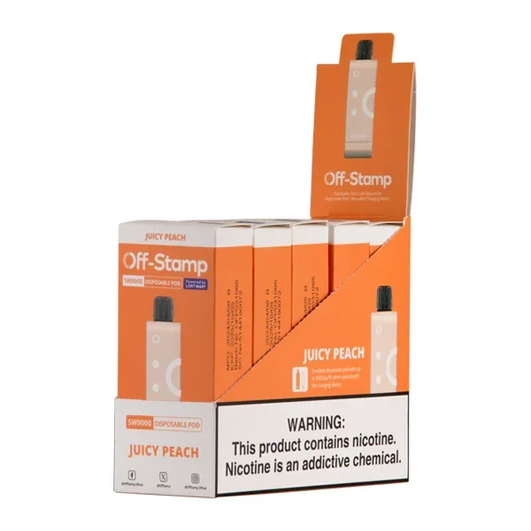 Juicy Peach OFF STAMP SW9000 Disposable - Vaperushusa Online Vape Store - Image 3