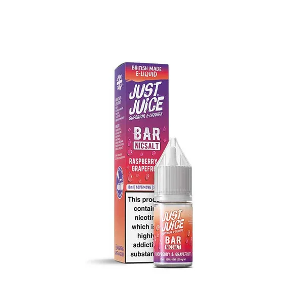 Just Juice Bar Range Raspberry & Grapefruit 10ml Nic Salt E-Liquid - Image 3