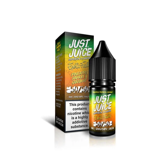 Just Juice Exotic Fruits Pineapple Papaya & Coconut 50/50 10ml E-Liquid - Image 2