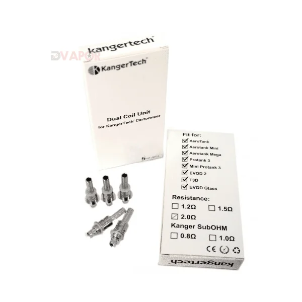 Kangertech New Style Dual Coil (V2) Atomizer Replacement Heads