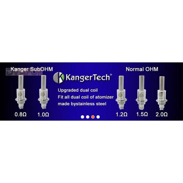 Kangertech New Style Dual Coil (V2) Atomizer Replacement Heads - Image 2