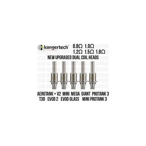 Kangertech New Style Dual Coil (V2) Atomizer Replacement Heads - Image 3