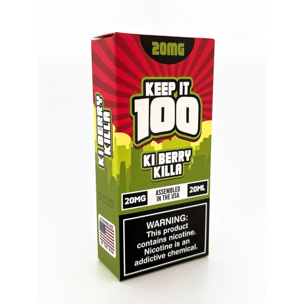 KEEP IT 100 DISPOSABLE / KI BERRY KILLA / 20MG / 20ML / 40K PUFFS