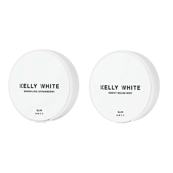 Kelly White 10mg Medium Slim Nicotine Pouches - 20 Count Sparkling Strawberry Sweet Melon Mint - Image 3