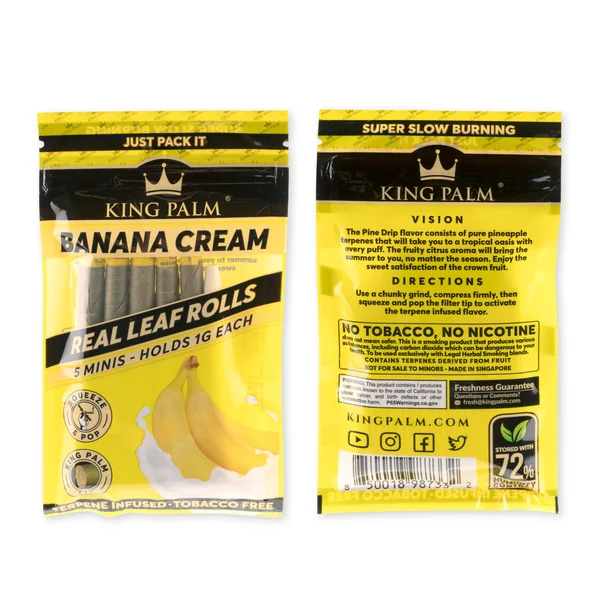 King Palm Mini Size Flavored Pre Rolled Leaf Tubes - Combo 5 Pack - Image 3