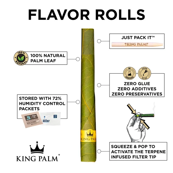 King Palm Mini Size Flavored Pre Rolled Leaf Tubes - Combo 5 Pack - Image 6