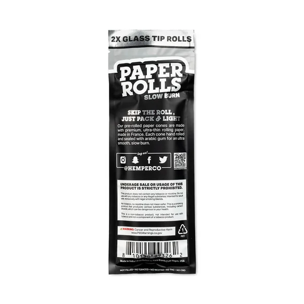 King Size Glass Tipped Paper Rolls