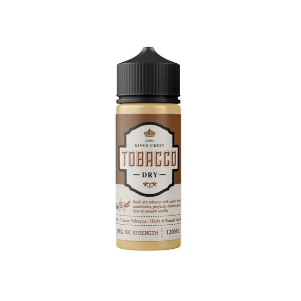 King's Crest DRY Tobacco 120ml E-Juice