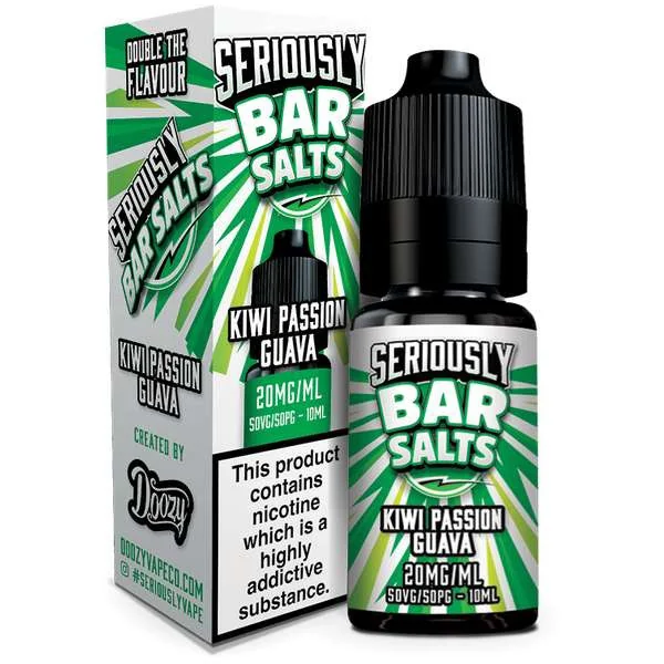Kiwi Passion Guava Nic Salt E Liquid 10ml By Seriously Bar Salts