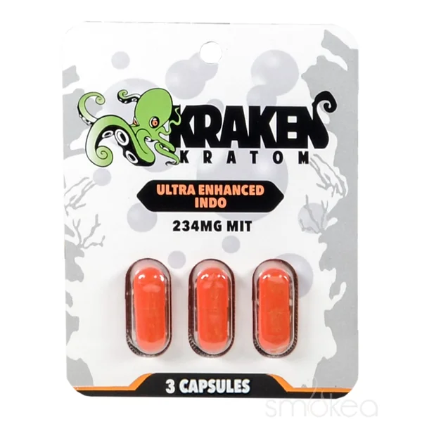 Kraken Kratom Ultra Enhanced Indo Capsules (3-Pack)