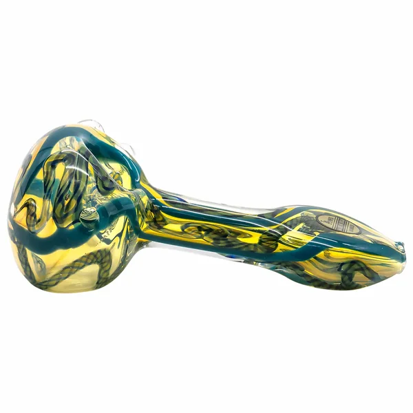 LA Pipes Candy Spoon Inside-Out Color Changing Glass Pipe - Image 3
