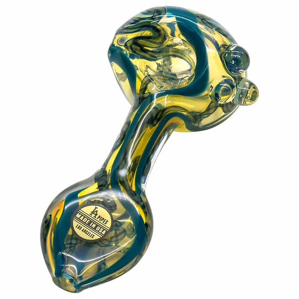 LA Pipes Candy Spoon Inside-Out Color Changing Glass Pipe - Image 4