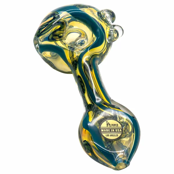 LA Pipes Candy Spoon Inside-Out Color Changing Glass Pipe - Image 5
