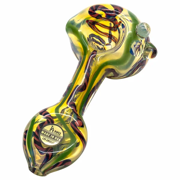LA Pipes Candy Spoon Inside-Out Color Changing Glass Pipe - Image 6