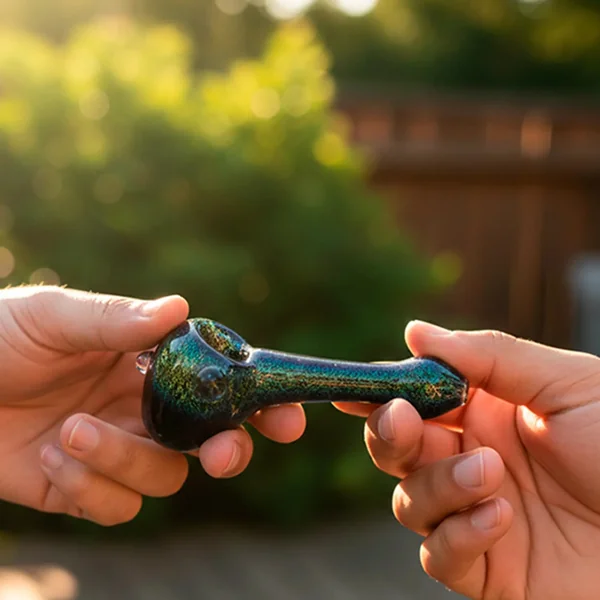 LA Pipes Galactic Storm Full Dichro Spoon Pipe - Image 3