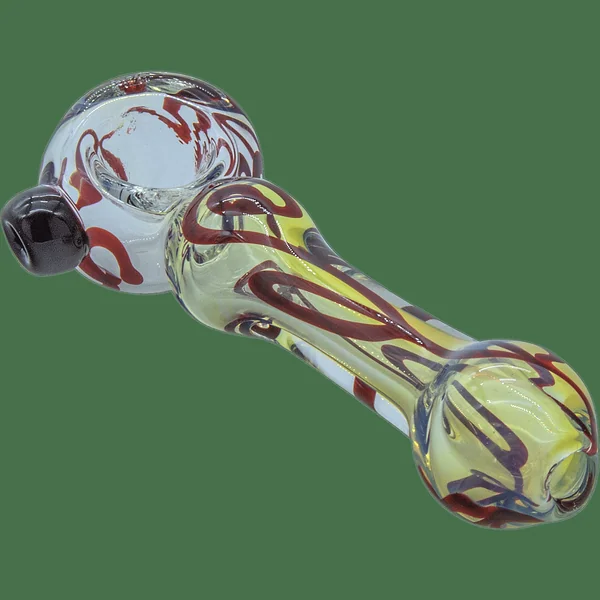 LA Pipes The "Painted Warrior Spoon" Glass Pipe - Image 7