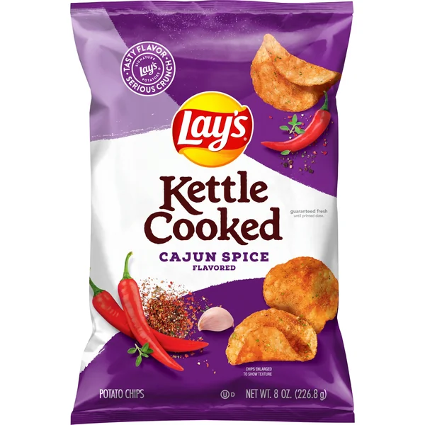 Lays Kettle Cooked Cajun Spice 226.8g