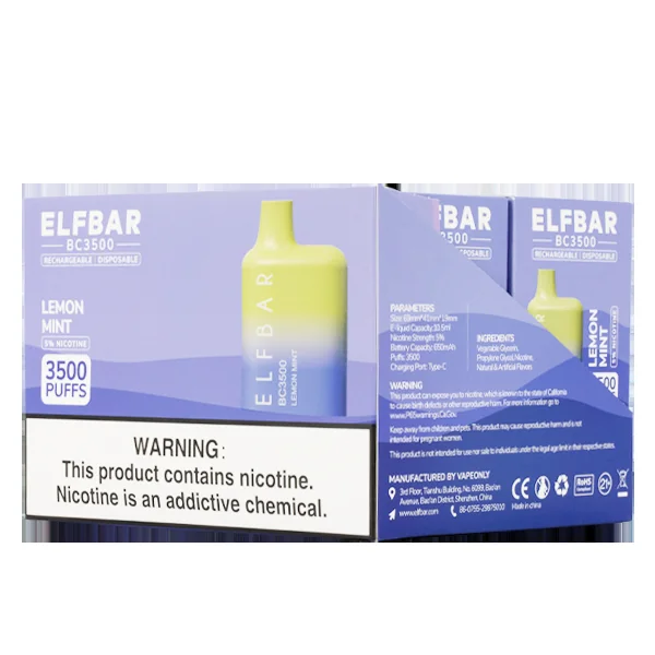 Lemon Mint Elf Bar 3500 - Image 2