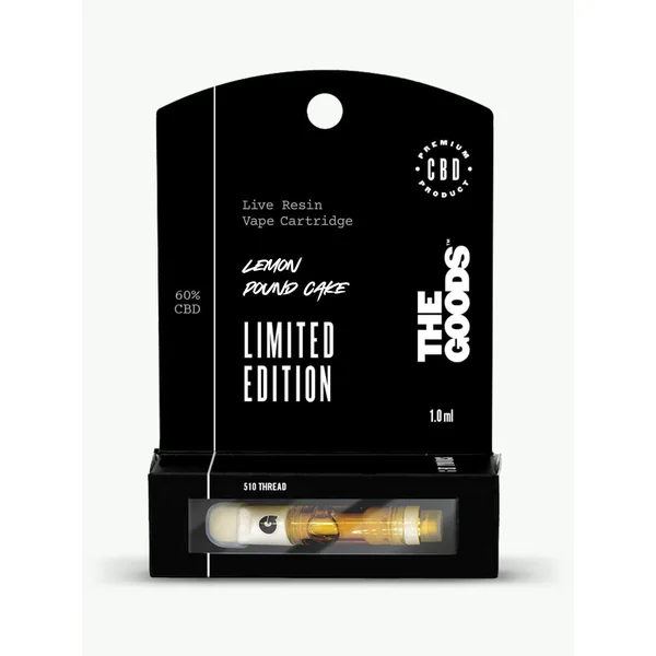 Lemon Pound Cake Live Resin 510 Cartridge 60% CBD 1.0ml