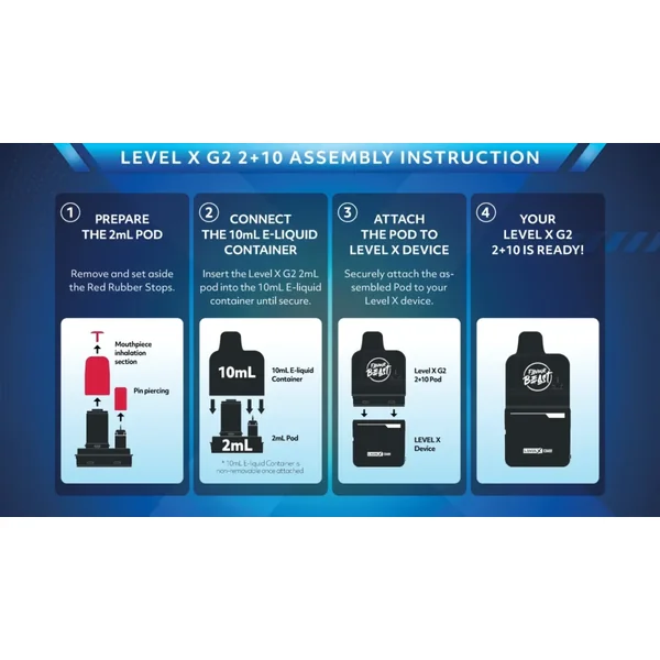 Level X Flavour Beast G2 2+10 Disposable Pod | VapeLoft - Image 2