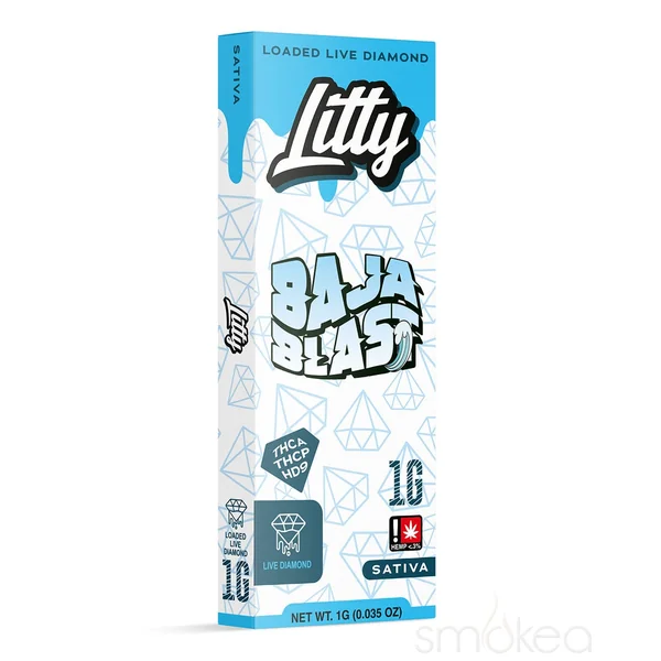 Litty 1g THCA Loaded Live Diamonds Vape - Baja Blast