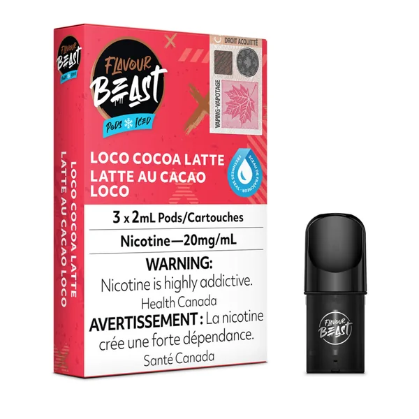 Loco Cocoa Latte Iced Flavour Beast Pods | 3 Pack | VapeLoft