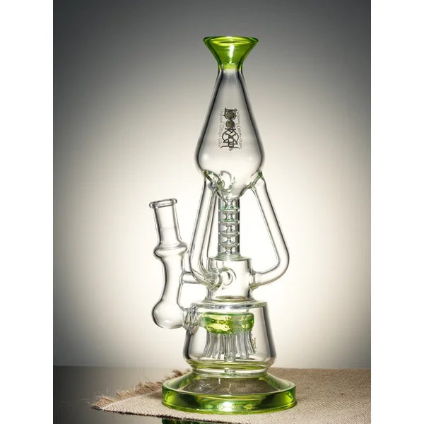 Lookah 11.7" Classic jellyfish perc Dual Chamber Recycler Glass Bong
