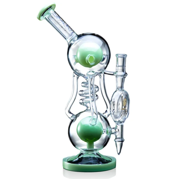 Lookah 12.6" Soccer Ball Dual Chamber Recycler Glass Bong