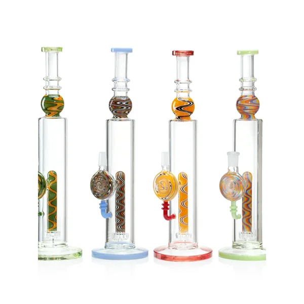 Lookah 13.5" Candy Bong | Straight Tube Showerhead Perc Glass Water Pipe