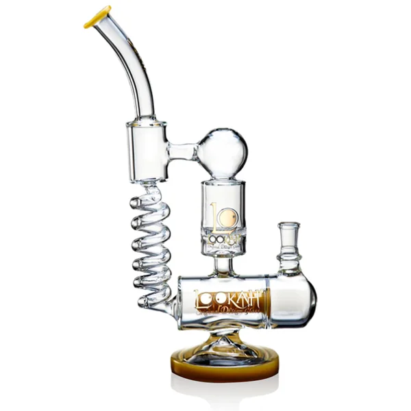 Lookah 13" Chill Stylish Inline Perc Double Chamber Recycler Glass Bong