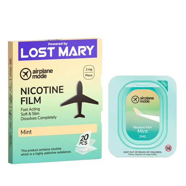 Lost Mary Airplane Mode Mint Nic Film - 2mg/ Strip - 20pk