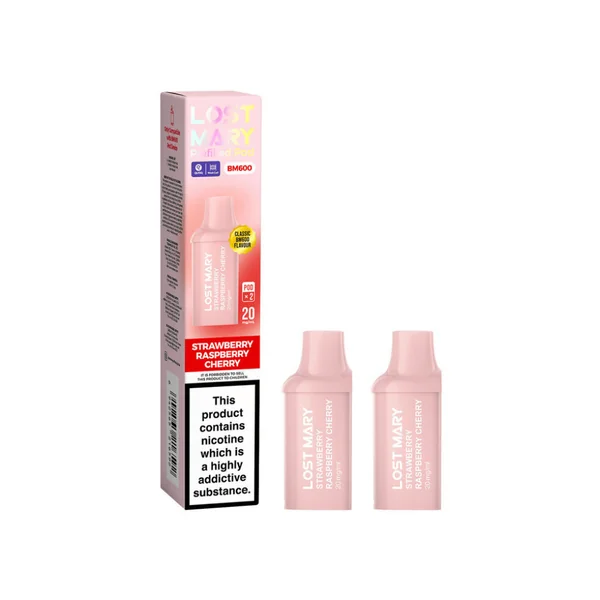 Lost Mary BM600 Prefilled Pods Strawberry Raspberry Cherry