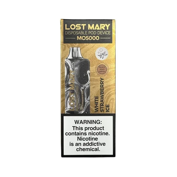 Lost Mary MO5000 - White Strawberry Ice - Black Gold Edition