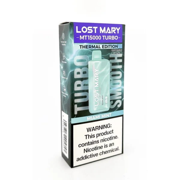 LOST MARY MT15000 DISPOSABLE / MIAMI MINT / 20MG / 16ML / 15K PUFFS
