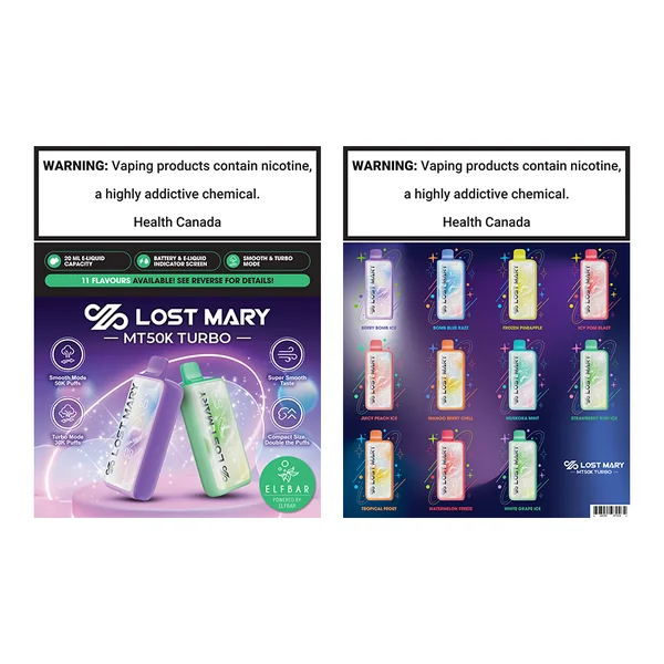 LOST MARY MT50K TURBO FLAVOUR MENU