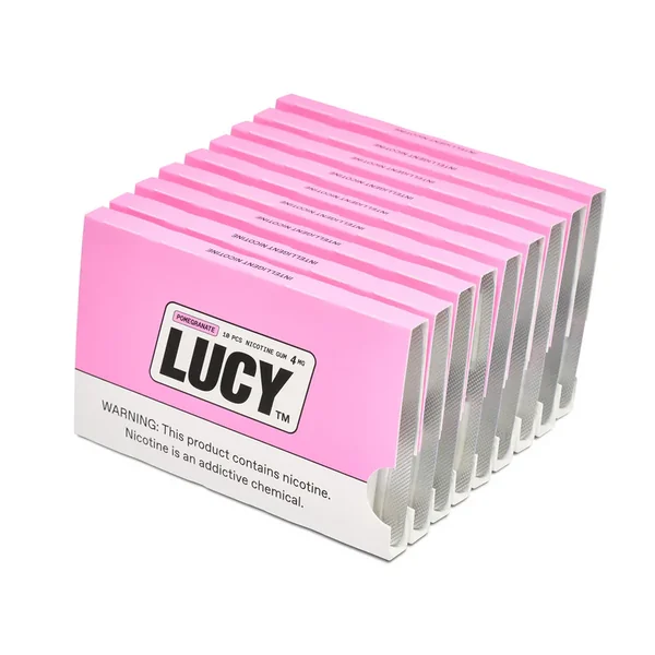 Lucy Pomegranate Nicotine Gum 4mg (10 Pack)